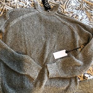 ASTRA The label .. cold shoulder sweater